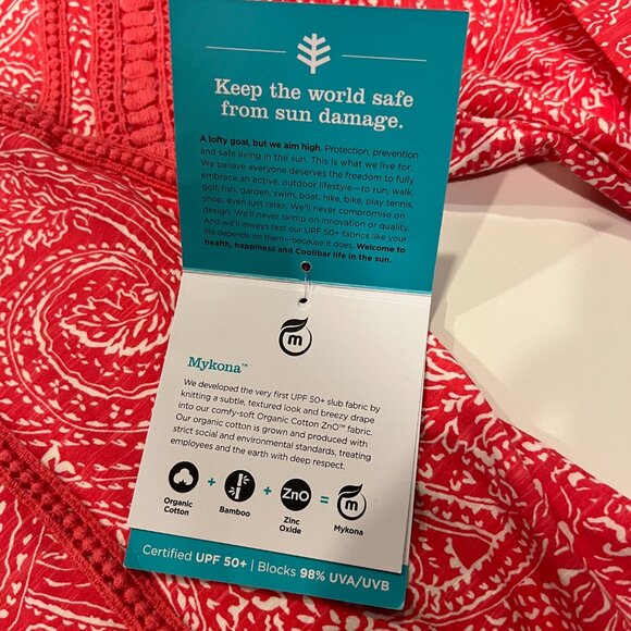 Coolibar Sarti UPF 50 Sun Protection Top, NWT, Coral Pink, S - Picture 7 of 11